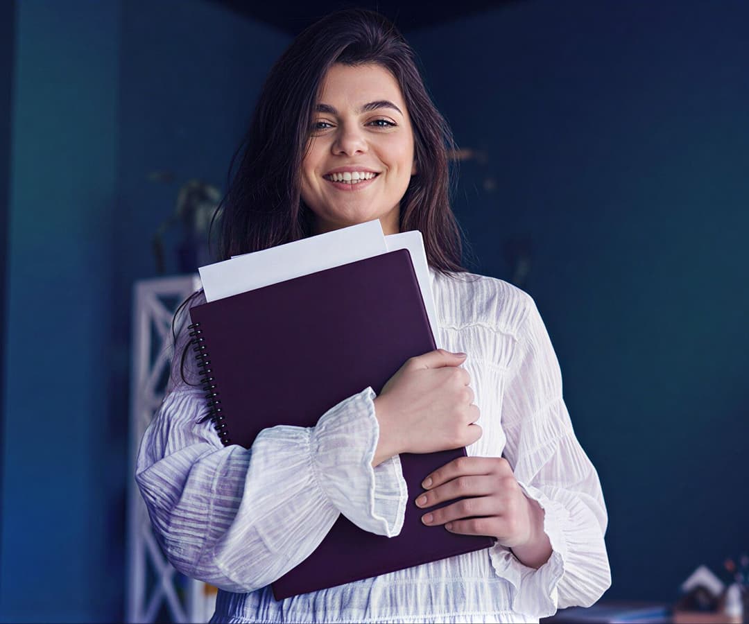 Student studying online